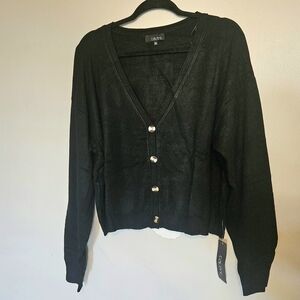 Chic Black Cardigan Sweater 3x
